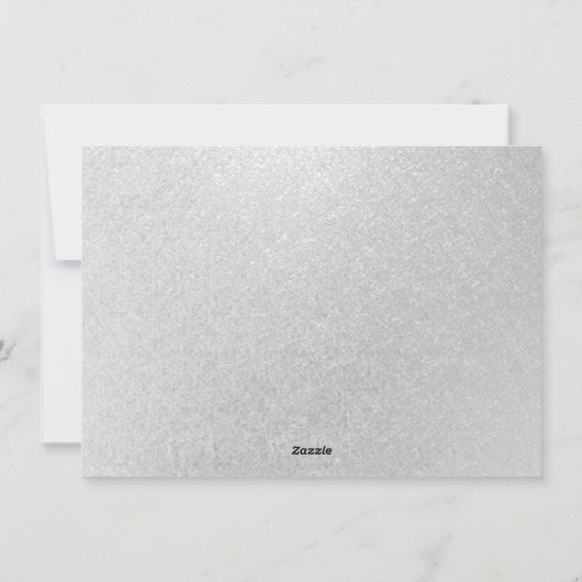 Holly Jolly AF | Glanzende Silver Faux Folie Foto Feestdagenkaart (Achterkant)