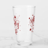 Holly Jolly AF | Rood Drink Humor Citaat Script Glas (Links)