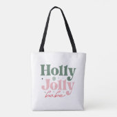 Holly Jolly Babe Feestelijke Kerstmis Tote Bag (Achterkant)