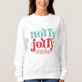 Holly jolly babe kerst trui (Voorkant)