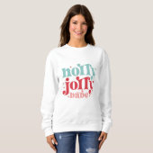 Holly jolly babe kerst trui (Voorkant volledig)