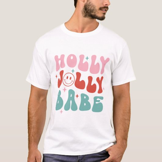 Holly Jolly Babe Kerstmis T-shirt (Voorkant)