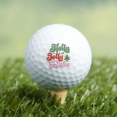 Holly Jolly Babe Retro Groovy Kerst Feestdagen Golfballen (Insitu Shirt)