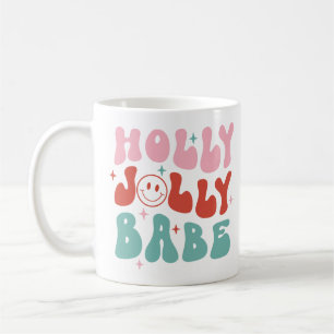 Holly Jolly Babe Retro Kerstmis Koffiemok