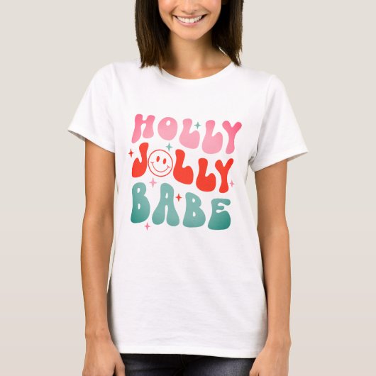 Holly Jolly Babe T-shirt (Voorkant)