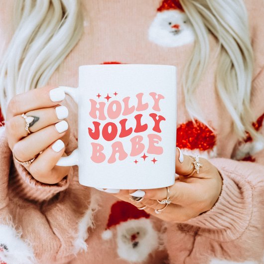 Holly Jolly Babe Vakantie Kerstmis Koffiemok