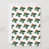 Holly Jolly -busuitnodiging voor kerstfeest Kaart (Achterkant)
