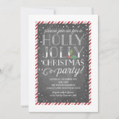 Holly Jolly Candy Cane kerstfeest Kaart (Voorkant)