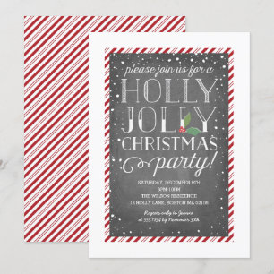 Holly Jolly Candy Cane kerstfeest Kaart