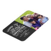 Holly Jolly Chalkboard Typografie Kerstfoto Magneet (Linkerzijde)