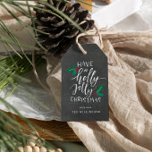 Holly Jolly | Chalkboardfeestdag Cadeaulabel