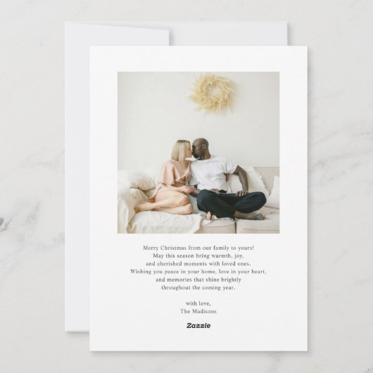 Holly Jolly Christmas Brush Script 5 Photo Feestdagenkaart (Achterkant)