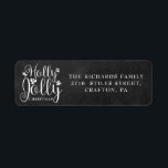 Holly Jolly Christmas Chalkboard Return Address Etiket<br><div class="desc">Festive Holly Jolly Christmas folidays return address labels for you to personalise with your family name and address details on a chalkboard background. Designed by Thisisnotme©</div>