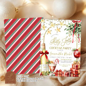 Holly Jolly Christmas Cocktail Champagne Party Kaart