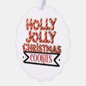 Holly Jolly Christmas Cookies Ornament Kaart (Links)