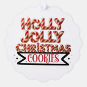 Holly Jolly Christmas Cookies Ornament Kaart (Voorkant)
