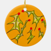 Holly Jolly Christmas Custom Date Keramisch Ornament (Achterkant)