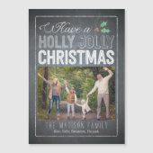 Holly Jolly Christmas Custom Dunne Magnetische Kaa (Voorkant)