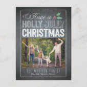 Holly Jolly Christmas Fotokaart Briefkaart (Voorkant)