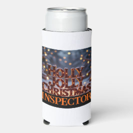 Holly Jolly Christmas Inspector Fun Seltzer Blikjeskoeler