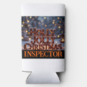 Holly Jolly Christmas Inspector Fun Seltzer Blikjeskoeler (Achterkant)