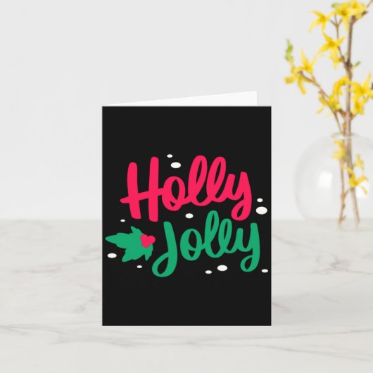Holly Jolly Christmas  Kaart (Gele Bloem)