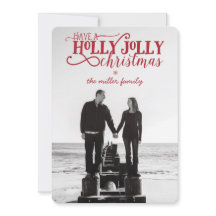 Holly Jolly Christmas Kaart - 5" x 7" met envelop