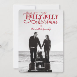Holly Jolly Christmas Kaart - 5" x 7" met envelop