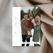 Holly Jolly Christmas Minimalistische Familiefoto Feestdagenkaart