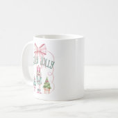 Holly Jolly Christmas Nutcracker Coquette Preppy Koffiemok (Voorkant links)