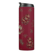 Holly Jolly Christmas Pinecones & Berries Thermosbeker (Geroteerd rechts)