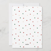 Holly Jolly Christmas Polka Dot Christmas Kaart (Achterkant)