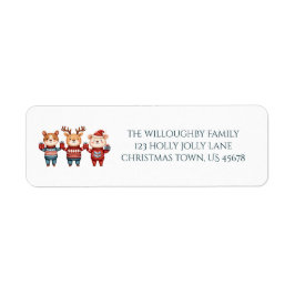 Holly Jolly Christmas Return Address Etiket