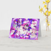 Holly Jolly Christmas Santa Wenskaart Kaart (Gele Bloem)