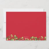 Holly Jolly Christmas Script - Rustieke houtnerf Feestdagenkaart (Achterkant)