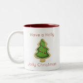 Holly Jolly Christmas tree cookie mok (Links)