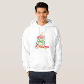 Holly Jolly Christmas Unisex Hoodie Sweatshirt (Voorkant volledig)