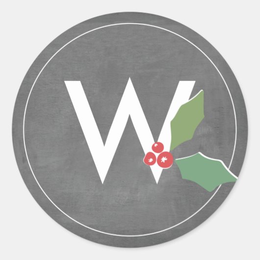 Holly Jolly Collectie Ronde Sticker (Voorkant)