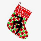 HOLLY JOLLY CUSTOM GYMNAST KERSTKOUS GROTE KERSTSOK (Voorkant (Hangend))