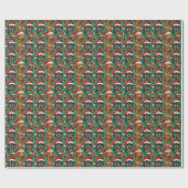Holly Jolly Dachshunds naadloos patroon Cadeaupapier (Vlak)