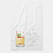 Holly Jolly Drink kerstrecept Theedoek (Verticaal)