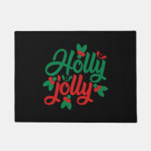 Holly jolly, een geweldig kerstfeest cadeau deurmat (Voorkant)