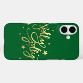 Holly Jolly | Elegant Goud Faux Folie Script Case-Mate iPhone Case (Achterkant (horizontaal))