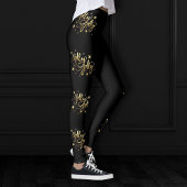 Holly Jolly | Elegant Goud Faux Folie Script Leggings