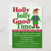 Holly Jolly Elf Gift Exchange Kaart (Voorkant)