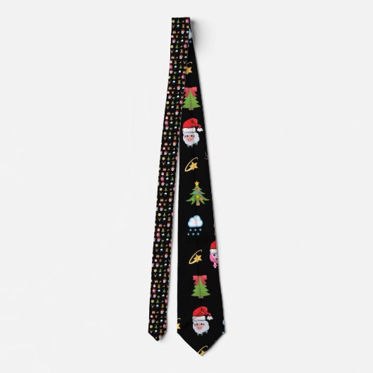 Holly Jolly Emoji Stropdas (Achterkant)