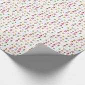 Holly Jolly Emojis - wit Cadeaupapier (Hoek)