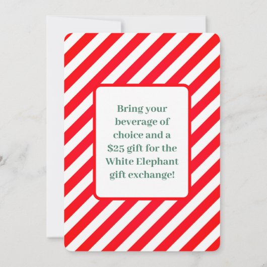 Holly Jolly en klaar om te feesten aangepaste kers Kaart (Achterkant)