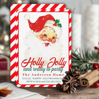 Holly Jolly en klaar om te feesten aangepaste kers Kaart
