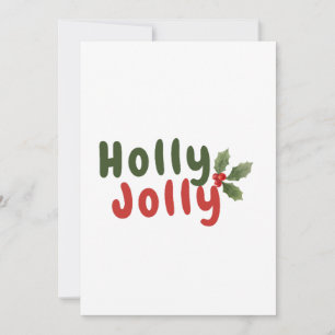 Holly Jolly – Feestelijk vakantiefont met Holly Ic Feestdagenkaart